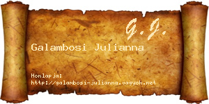 Galambosi Julianna névjegykártya