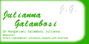 julianna galambosi business card